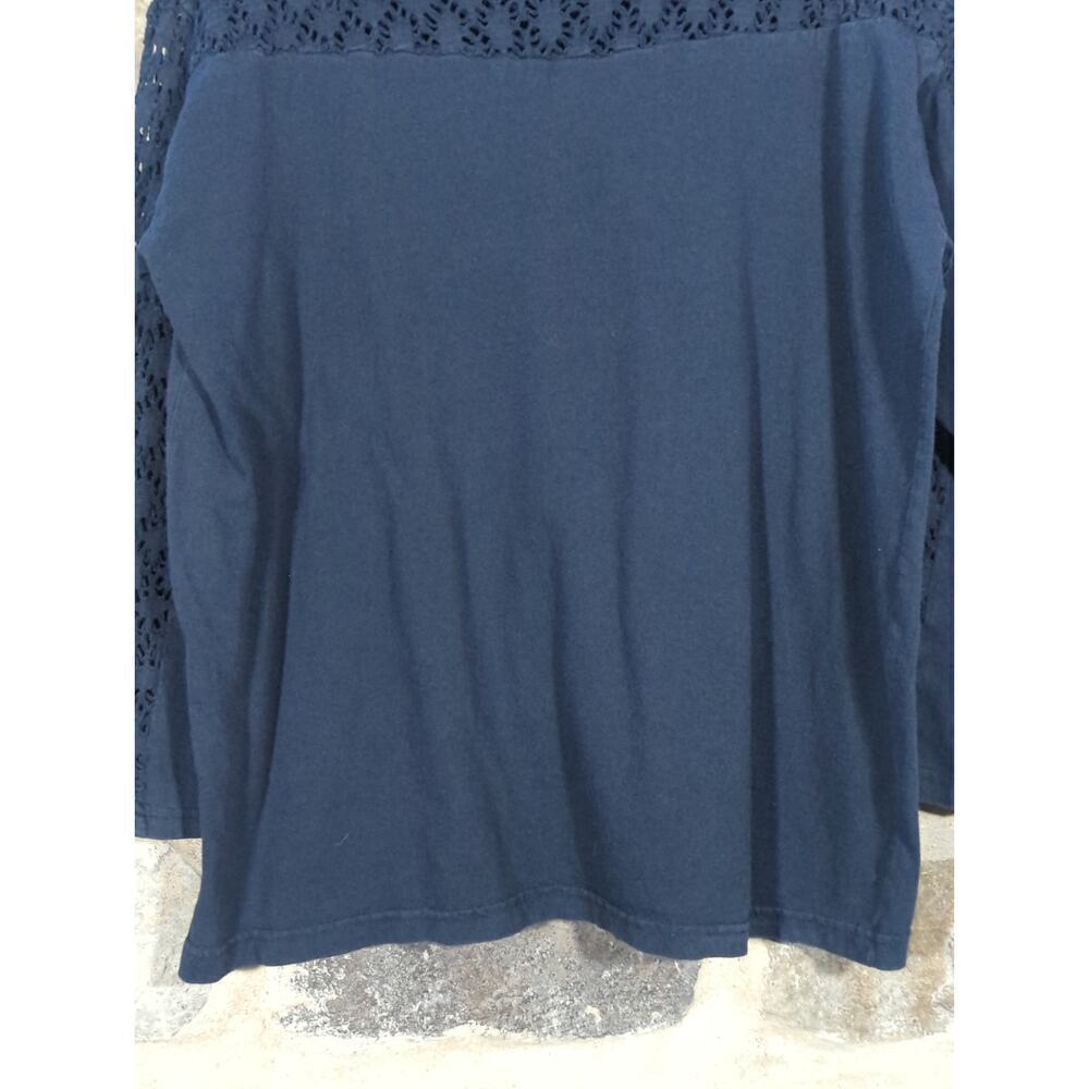 Vintage Harley Davidson Top Woman's Large Black Lace Sleeves Crocheted Biker - Picture 9 of 14